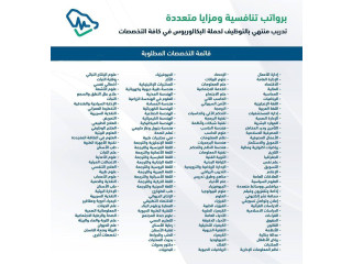 تعلن هيئة التخصصات الصحية عن 3 برامج تدريب منتهي بالتوظيف (رواتب تصل 6,500 ريال)